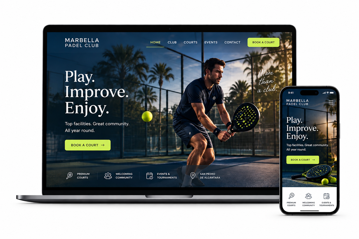 Website shown on laptop and mobile
